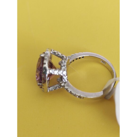 Italian Sterling Silver 925 Women's Size 5 Ring Purple Amethyst - Picture 4 of 8